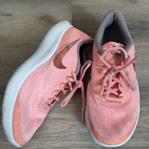 Youth Girls Nike Flex Contact Sneakers New, Coral Pink 4.5Y